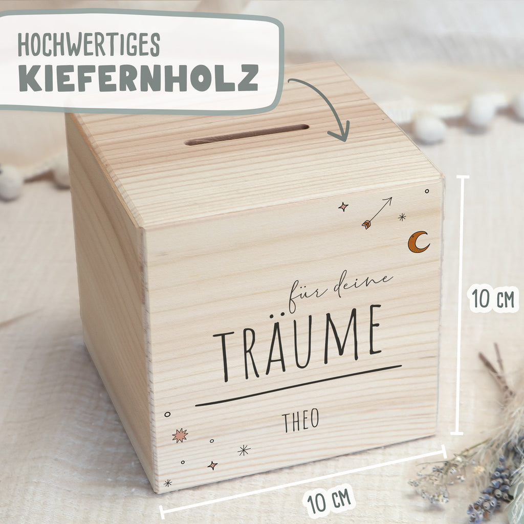 Spardose Würfel "Träume"