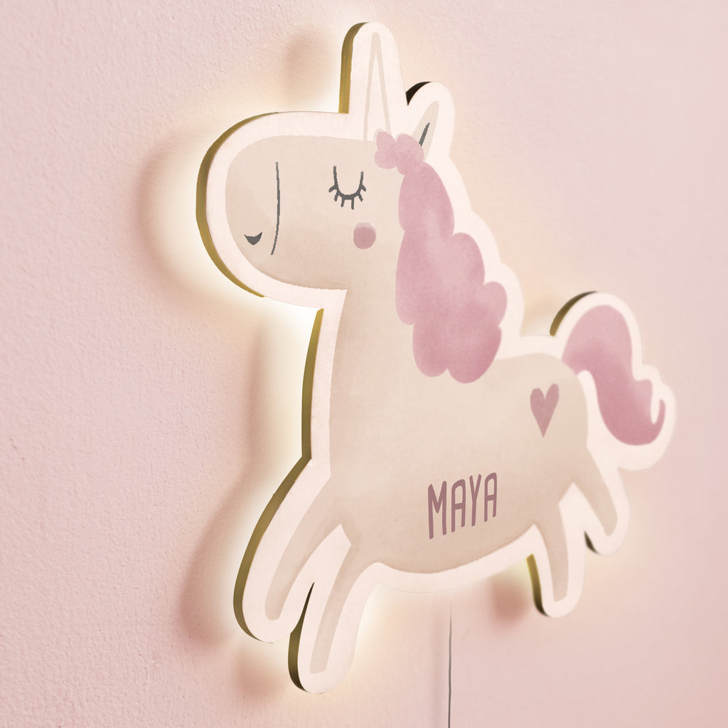 Aquarell Nachtlicht "Einhorn"