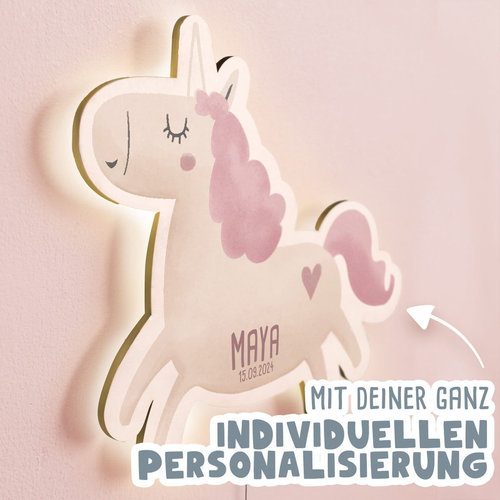 Aquarell Nachtlicht "Einhorn"