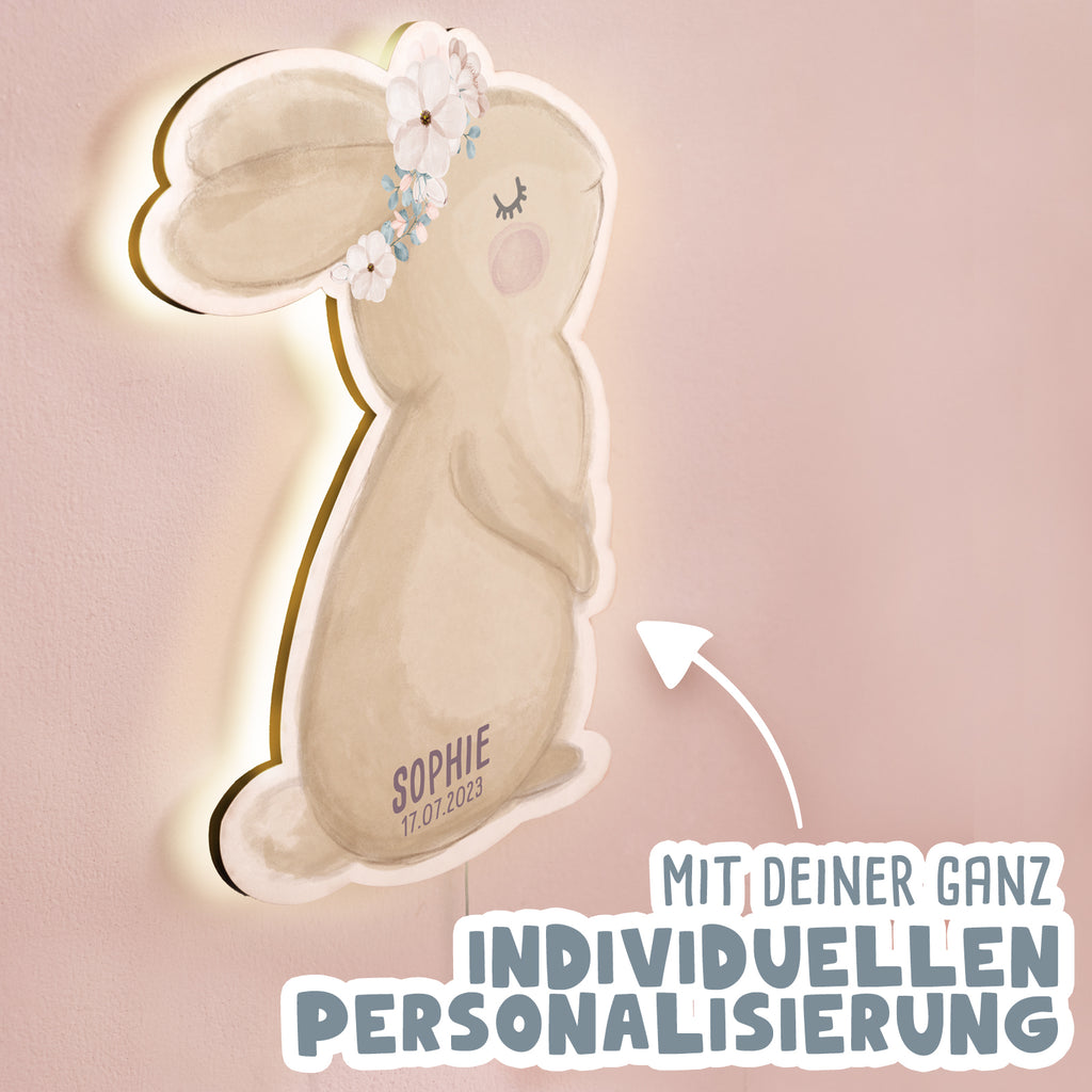 Aquarell Nachtlicht "Hase"