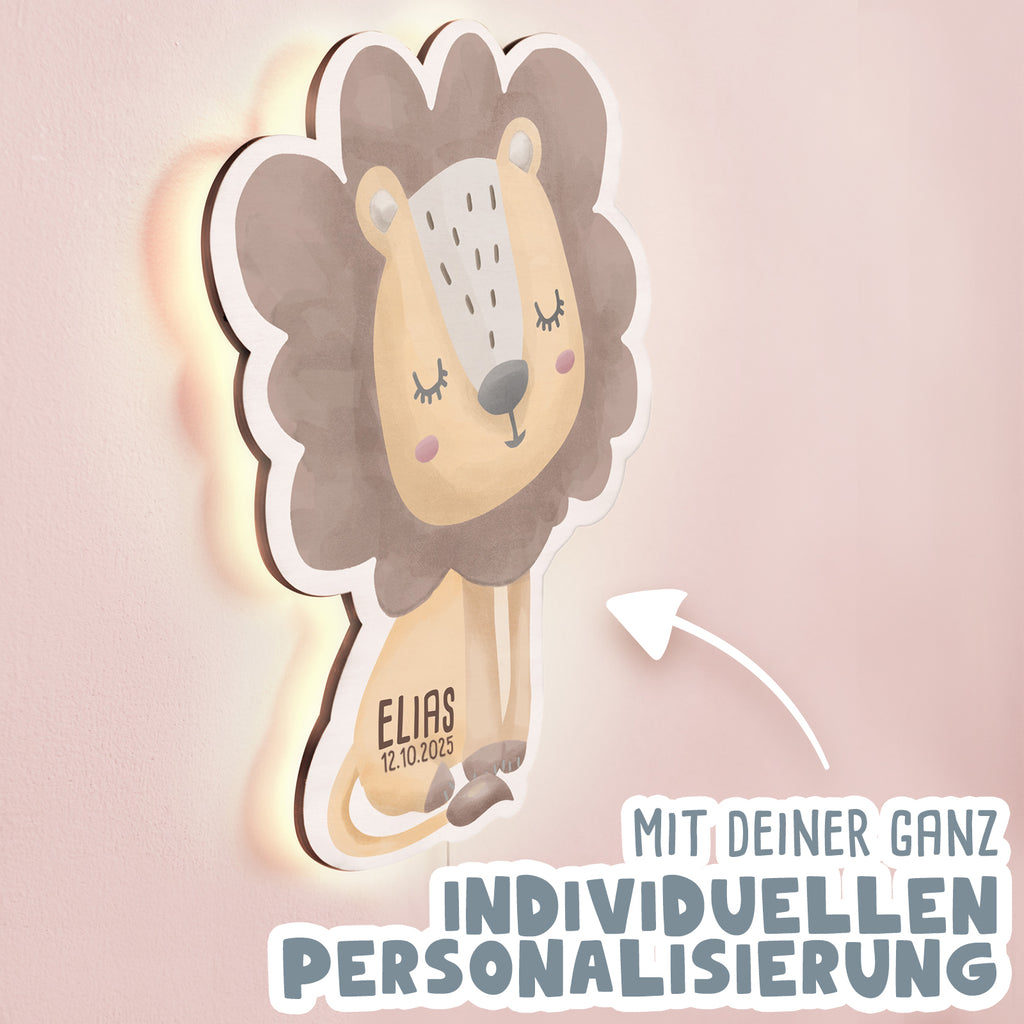 Aquarell Nachtlicht "Löwe"