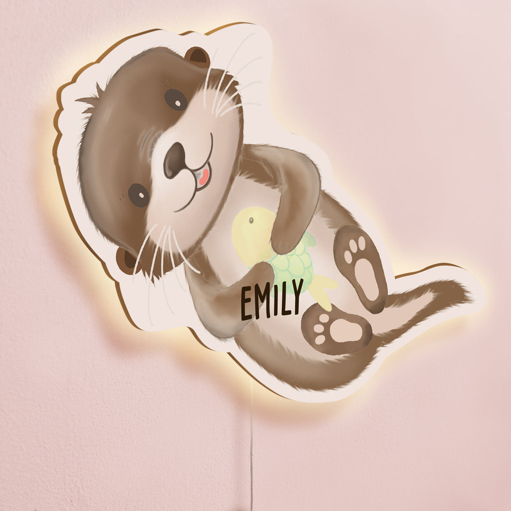Aquarell Nachtlicht "Otter"