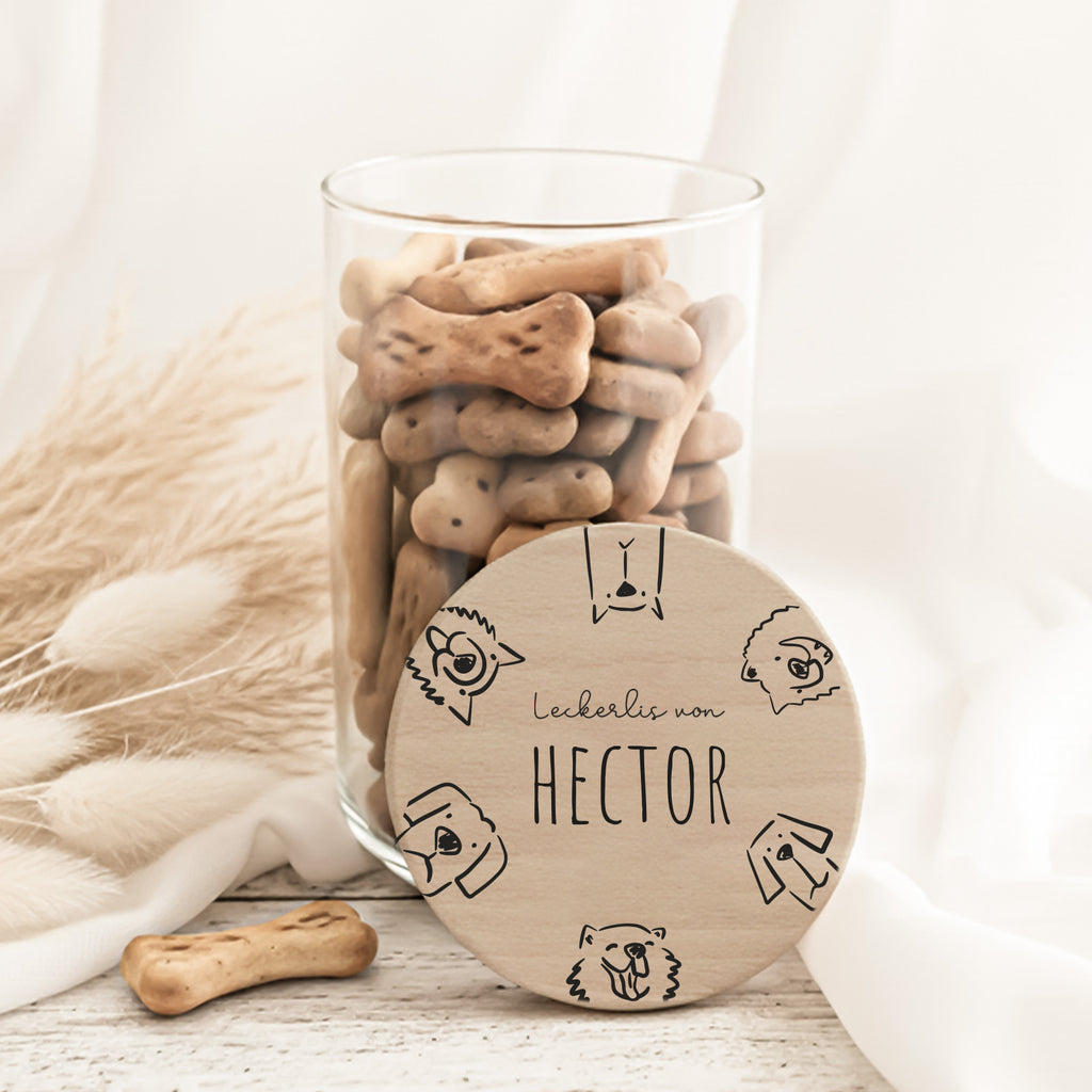 Personalisiertes Vorratsglas für Hunde "Hunde im Kreis"