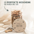 Personalisiertes Vorratsglas für Hunde "Woof"