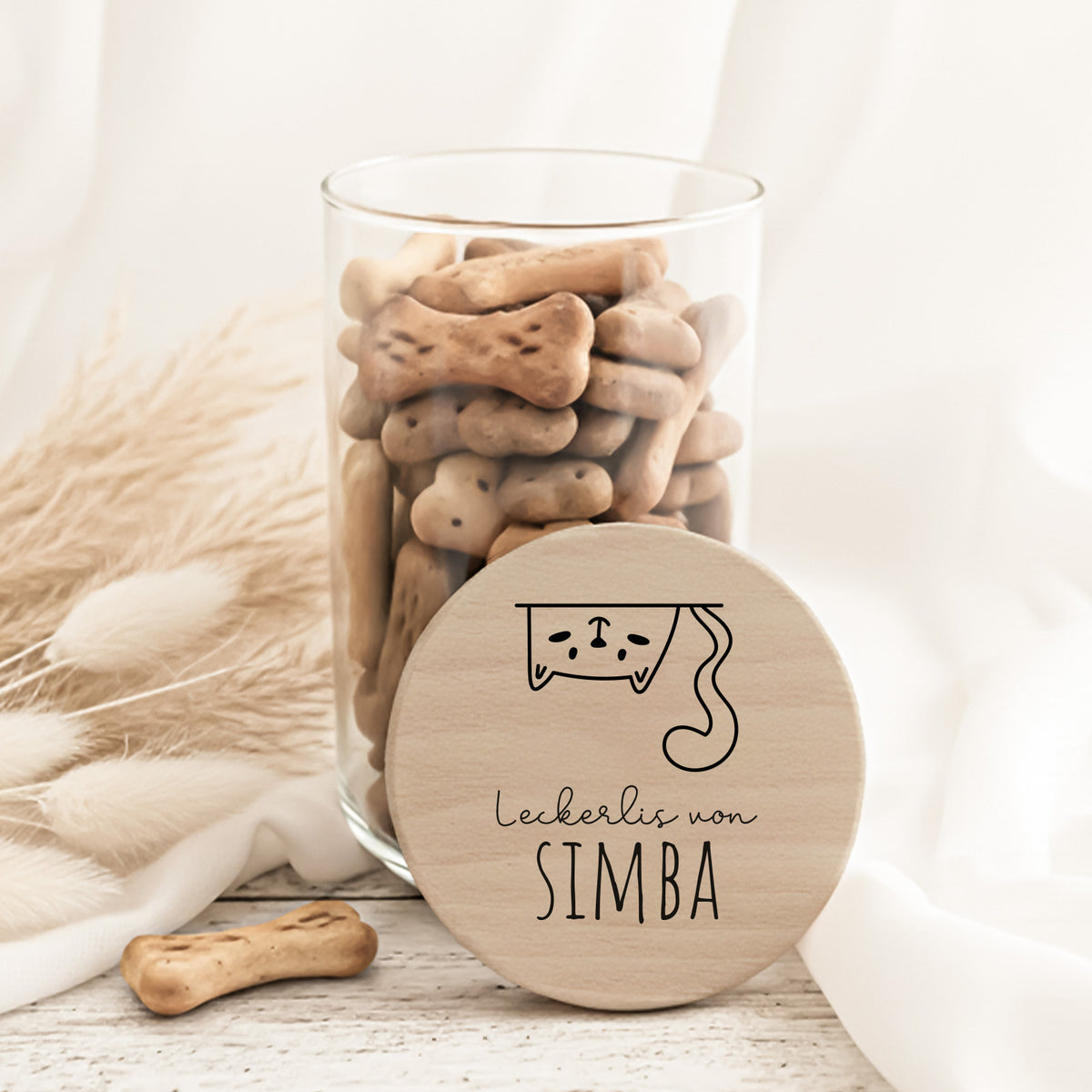 Personalisiertes Vorratsglas für Katzen "Katze kopfüber"