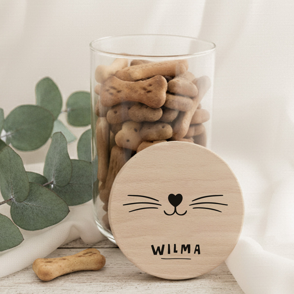 Personalisiertes Vorratsglas für Katzen "Katzennase"