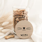 Personalisiertes Vorratsglas für Katzen "Katzennase"