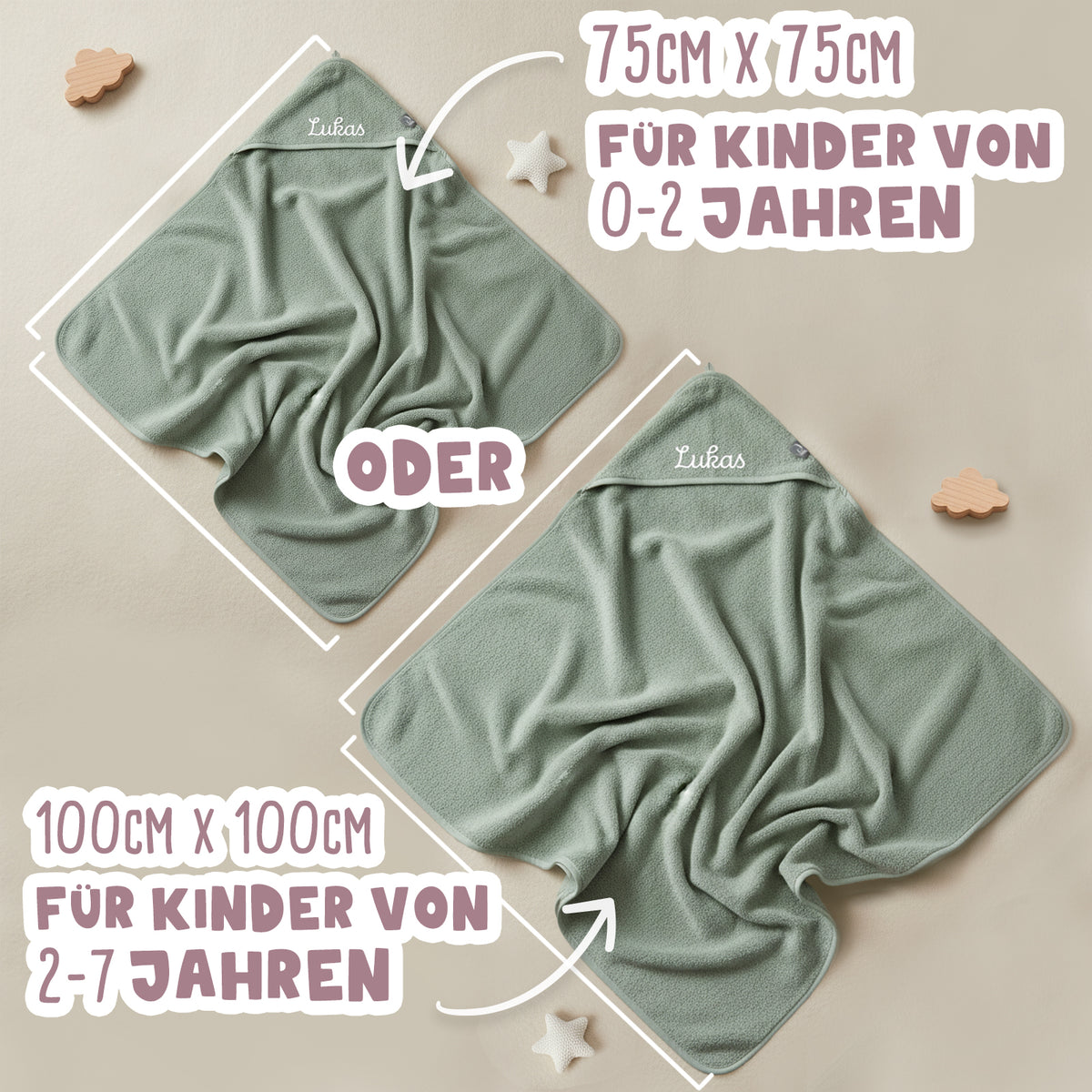 JOLLEIN Kapuzenhandtuch Frottee