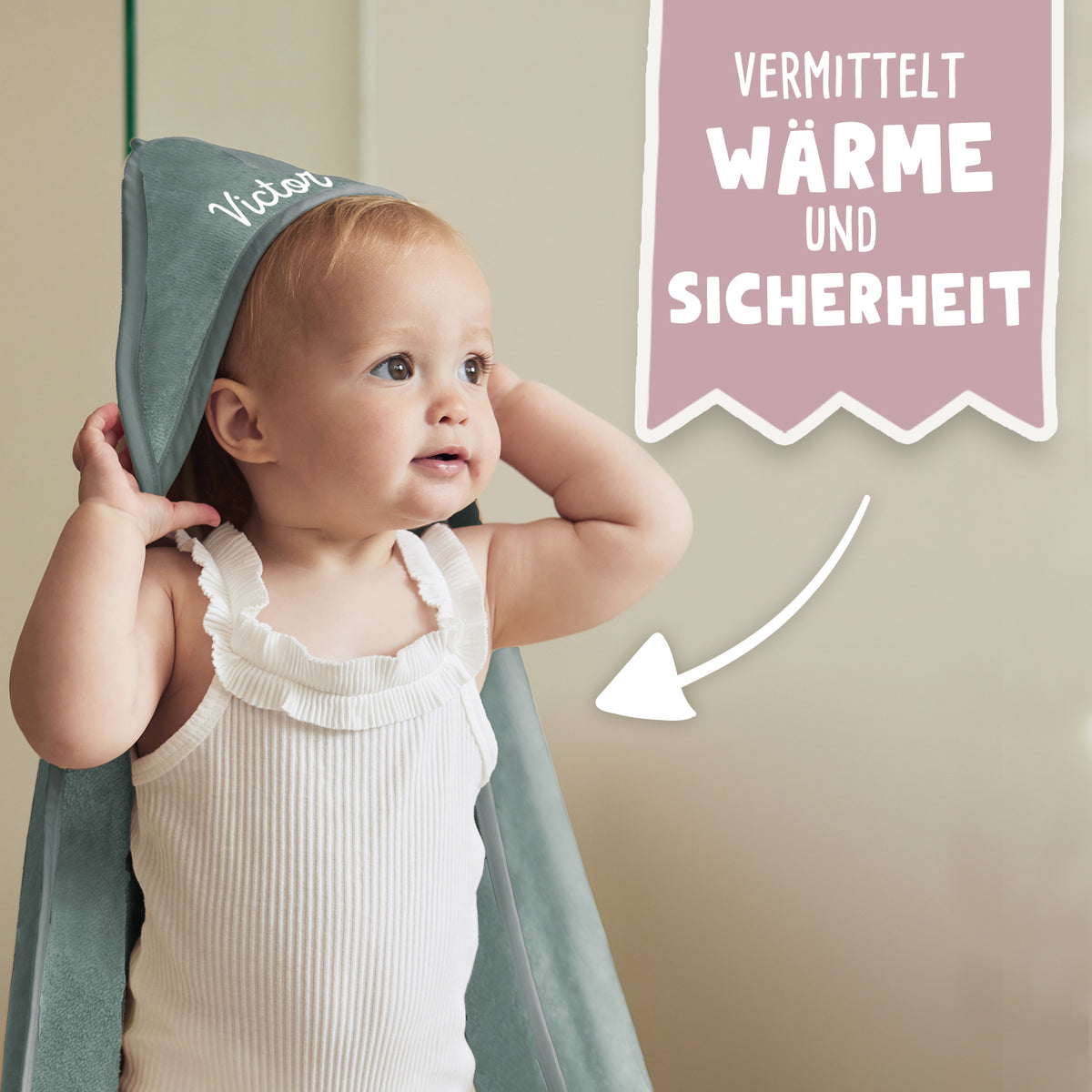 JOLLEIN Kapuzenhandtuch Frottee