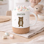 Personalisierte Tasse Korkboden "Bär"