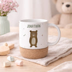 Personalisierte Tasse Korkboden "Bär"