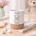 Personalisierte Tasse Korkboden "Eisbär"