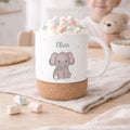 Personalisierte Tasse Korkboden "Elefant"