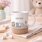 Personalisierte Tasse Korkboden "Safari"