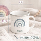 Emaille-Tasse „Affe“ personalisiert Sublimation