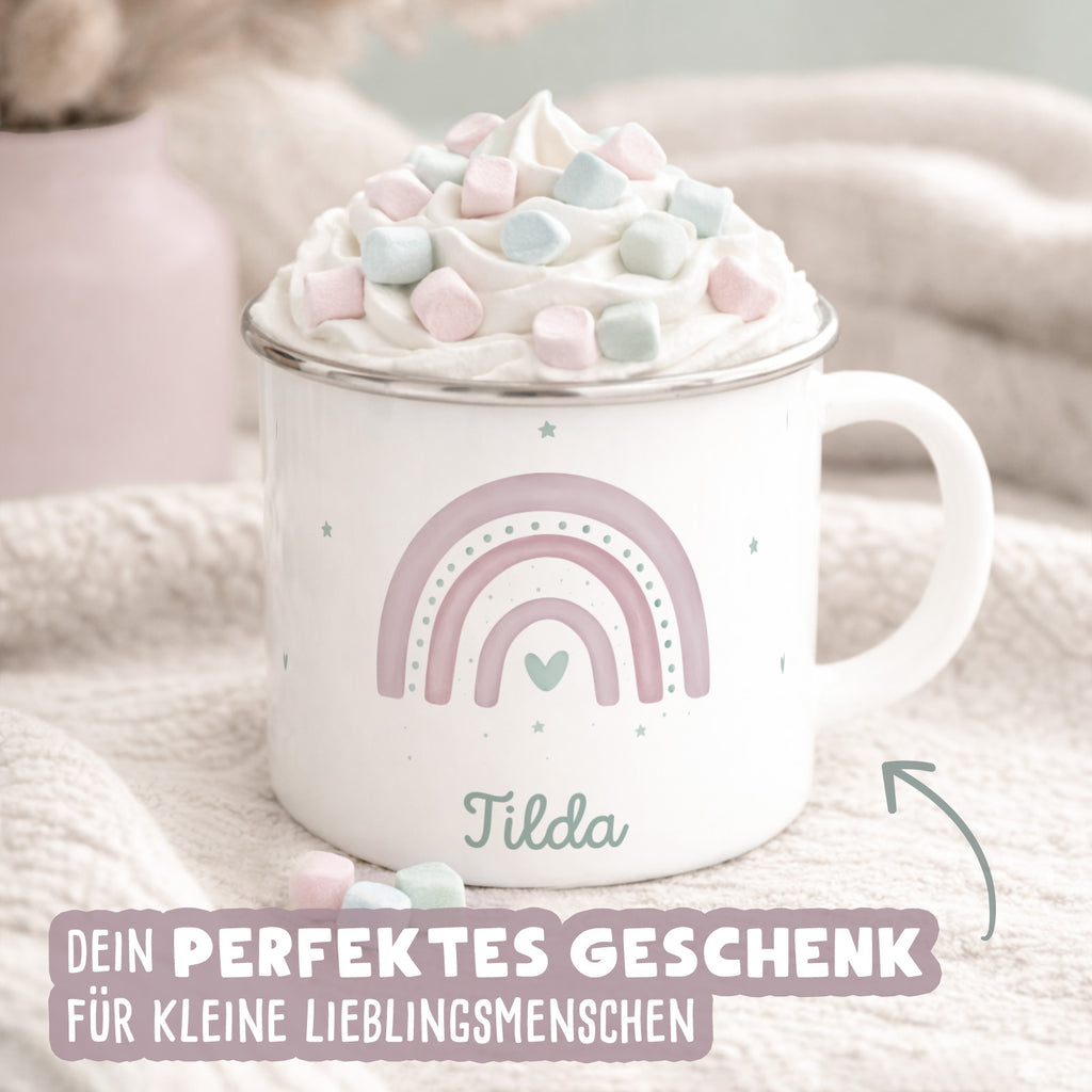 Emaille-Tasse „Affe“ personalisiert Sublimation