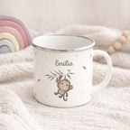 Emaille-Tasse „Affe“ personalisiert Sublimation