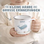 Emaille-Tasse „Affe“ personalisiert Sublimation