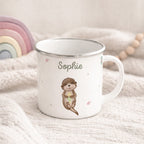 Emaille-Tasse „Otter“ personalisiert Sublimation