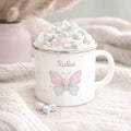 Emaille-Tasse „Schmetterling“ personalisiert Sublimation