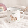 Emaille-Tasse „Pferd“ personalisiert Sublimation