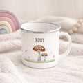 Emaille-Tasse „Pilze“ personalisiert Sublimation
