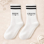 Personalisiertes Socken-Set zur Hochzeit "Bride & Groom"