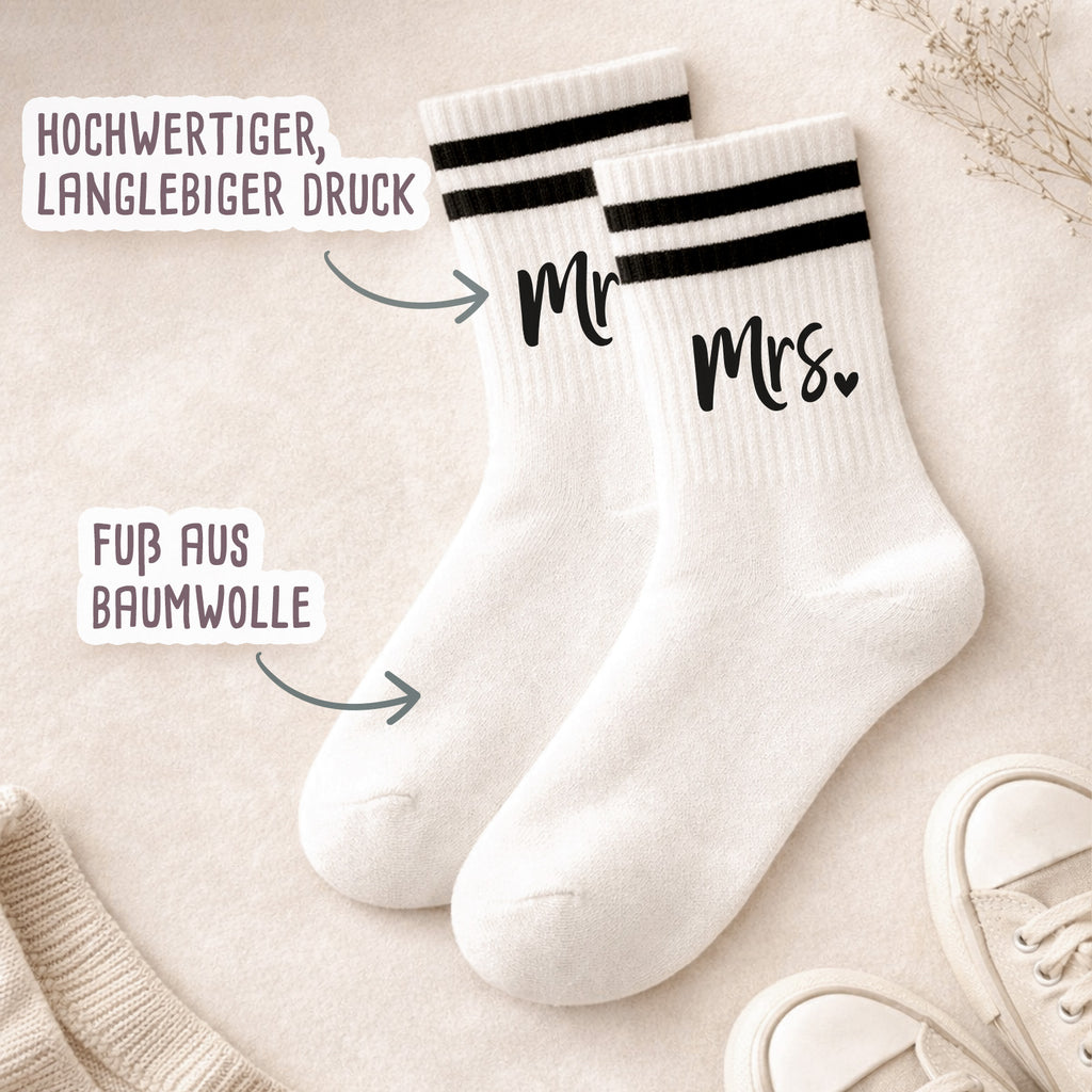 Personalisiertes Socken-Set zur Hochzeit "Mr. & Mrs."