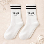 Personalisiertes Socken-Set zur Hochzeit "Team Braut & Team Bräutigam"