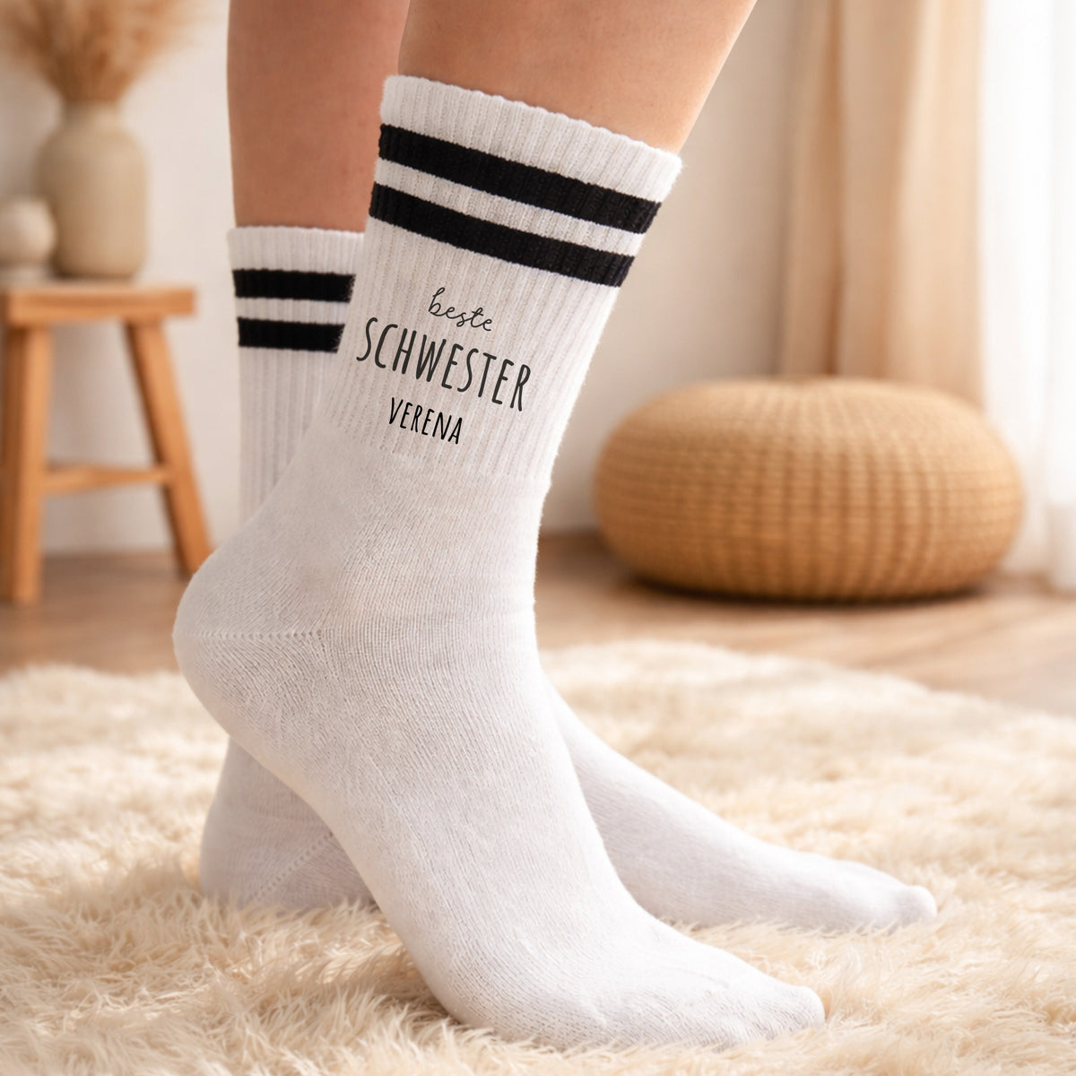Personalisierte Socken für Erwachsene "Beste Schwester"