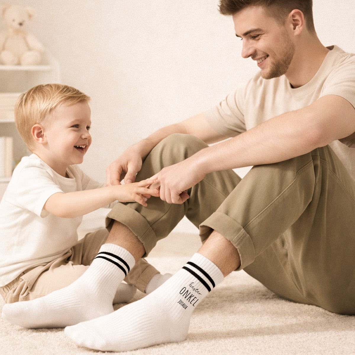 Personalisierte Socken für Erwachsene "Bester Onkel"