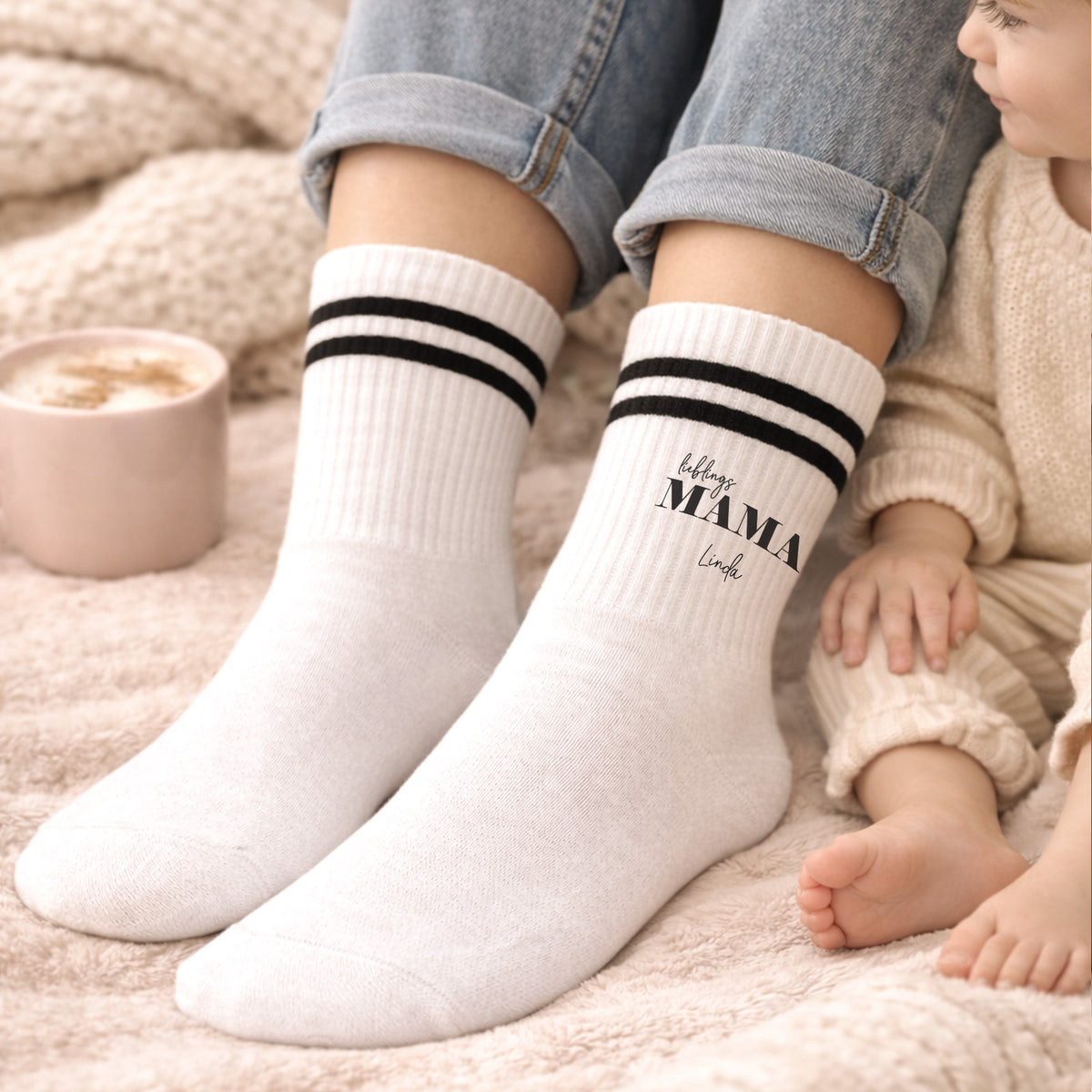 Personalisierte Socken für Erwachsene "Lieblings-Mama"