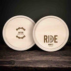 Frühstücksbrettchen rund Buche „Rennrad“ personalisiert Gravur