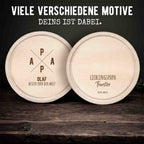 Frühstücksbrettchen rund Buche „Vater“ personalisiert Gravur