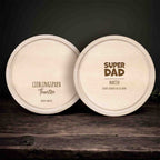 Frühstücksbrettchen rund Buche „Vater“ personalisiert Gravur