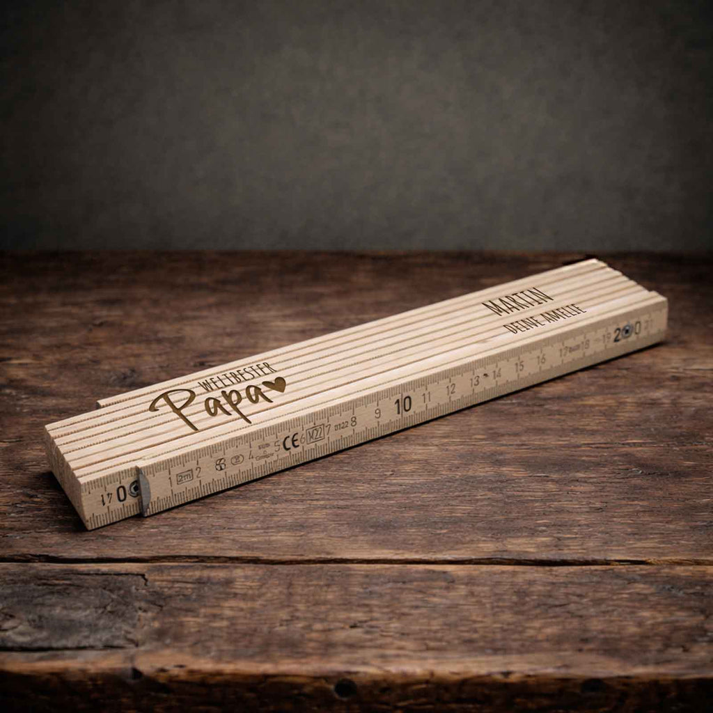 Zollstock „Vater“ personalisiert Gravur