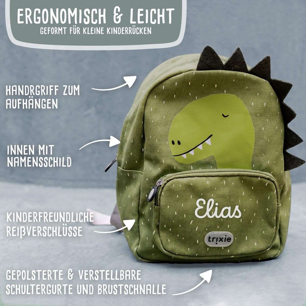 Trixie Rucksack „Mr. Dino“ Plott