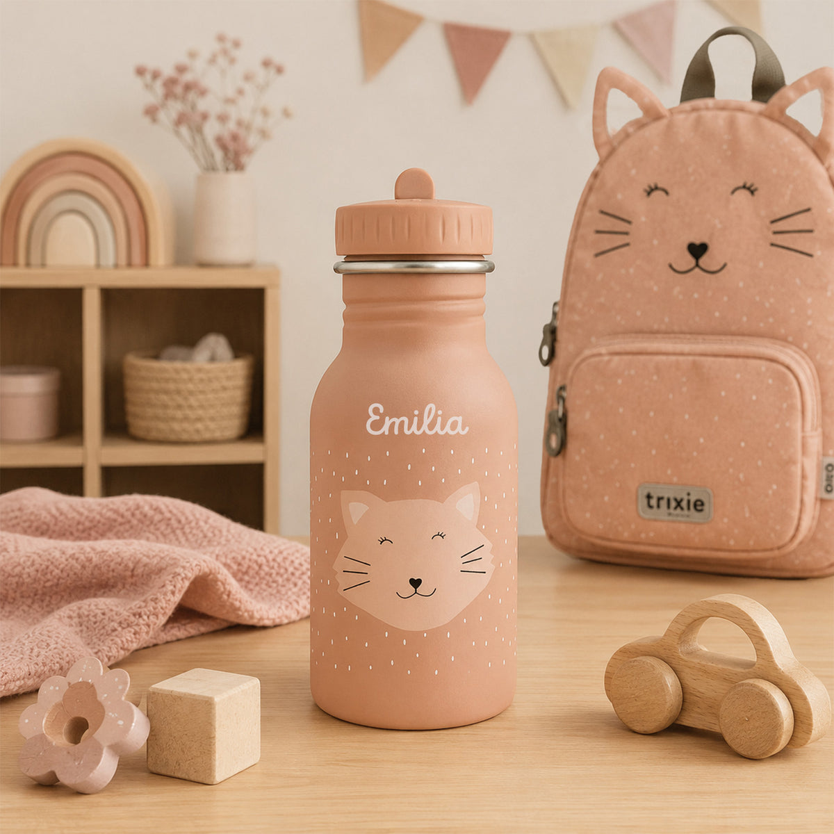 Trixie Trinkflasche personalisiert „Katze“