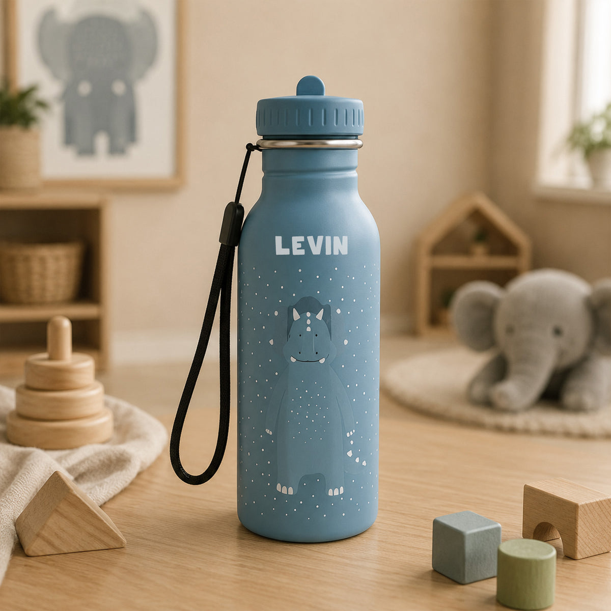 Trixie Trinkflasche personalisiert „Triceratops“