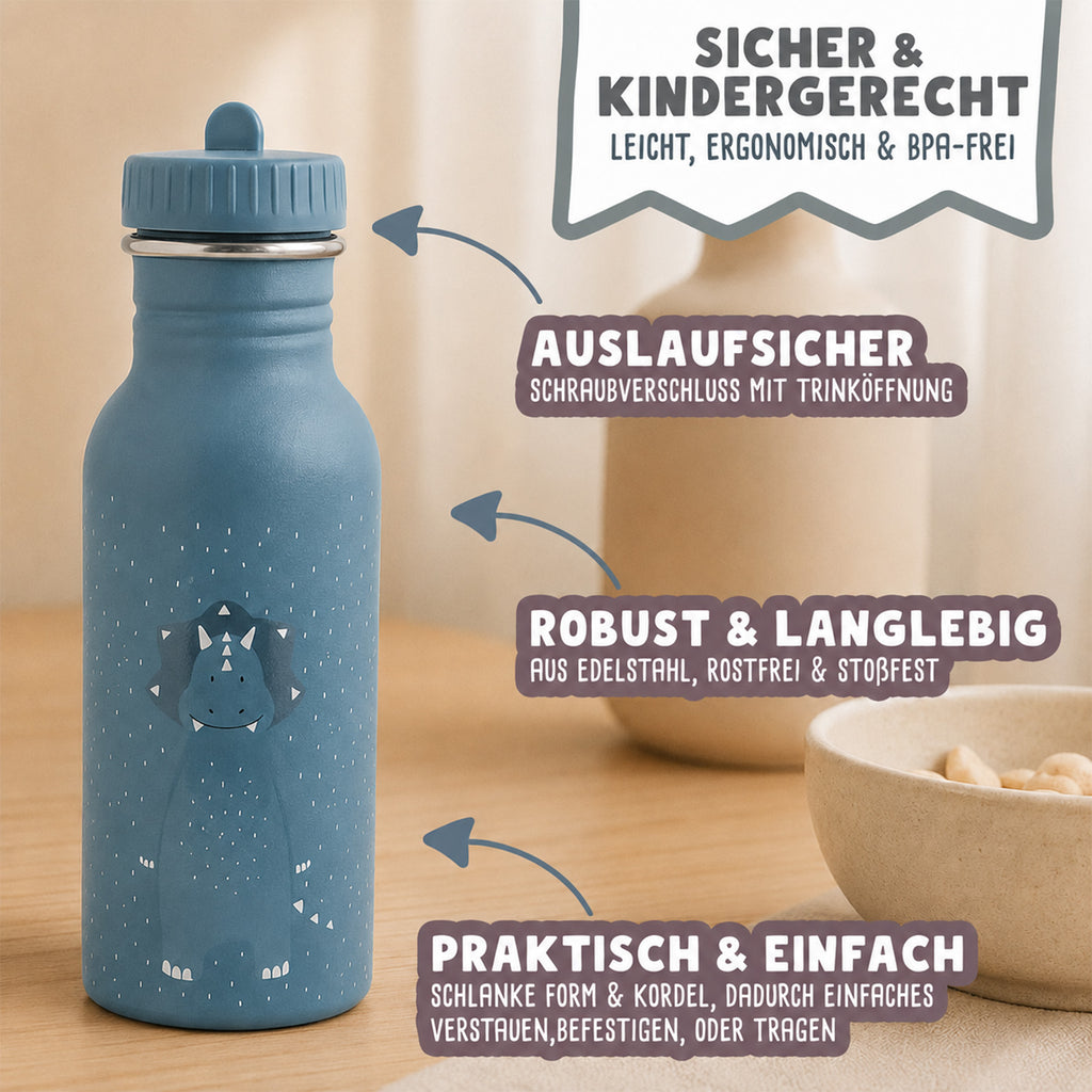 Trixie Trinkflasche personalisiert „Triceratops“
