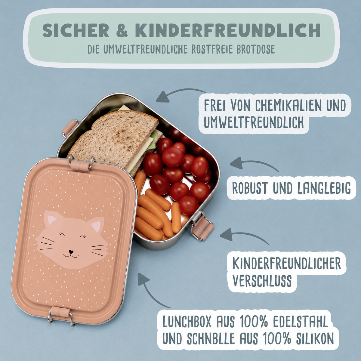 Trixie Brotdose personalisiert "Katze"