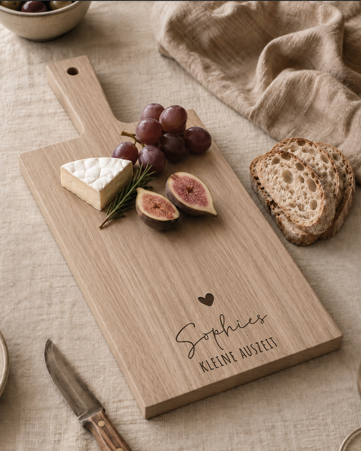 Schneidebrett „Kleine Auszeit“ personalisiert Gravur