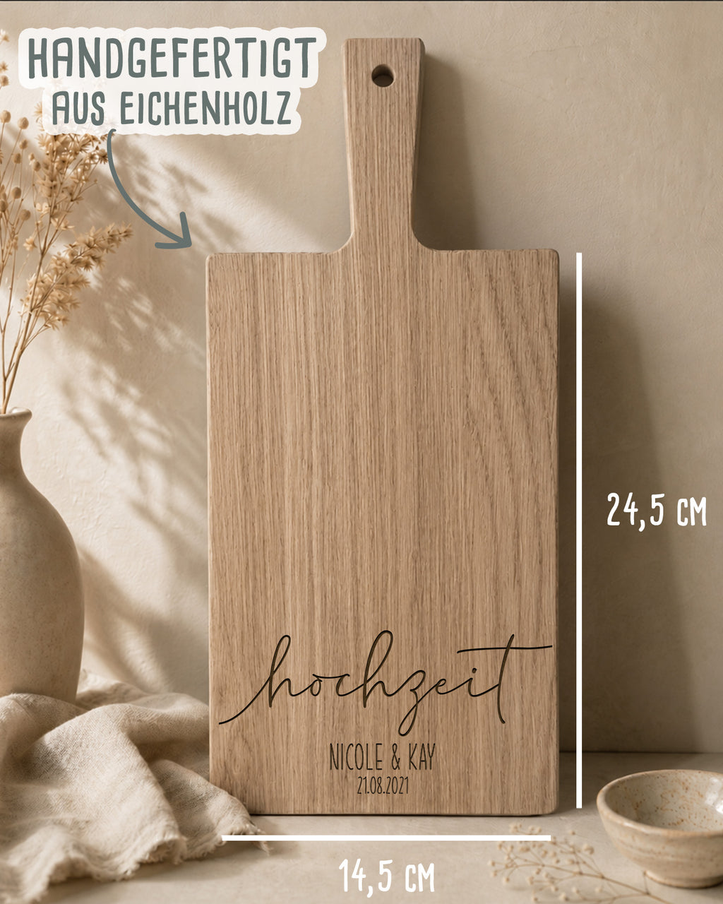 Schneidebrett „Chefkoch“ personalisiert Gravur