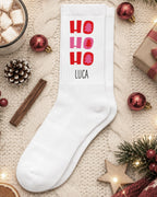 Weihnachtssocken „Ho Ho Ho“ personalisiert Sublimation