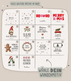 Weihnachtstasse „Merry & Bright“ mit Korkboden & Deckel personalisiert Sublimation