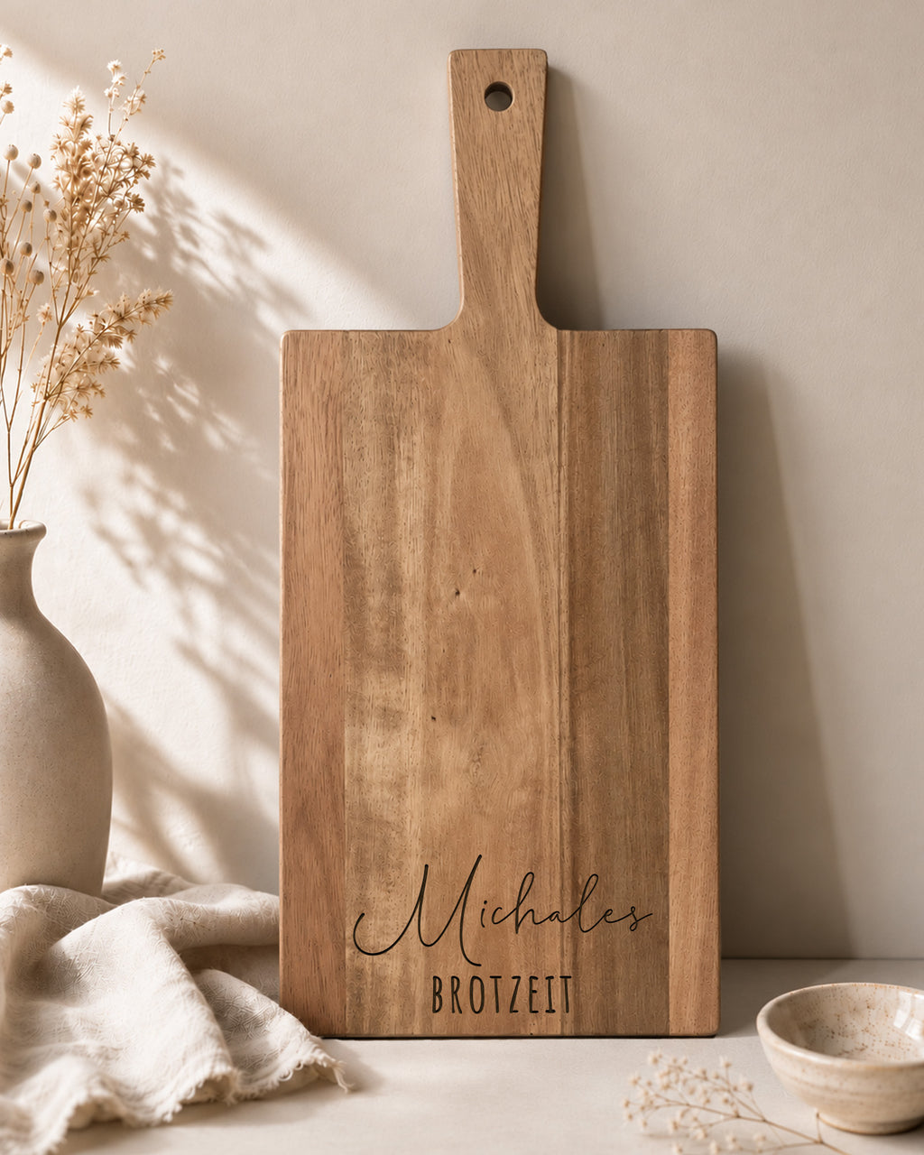 Schneidebrett „Brotzeit“ personalisiert Gravur