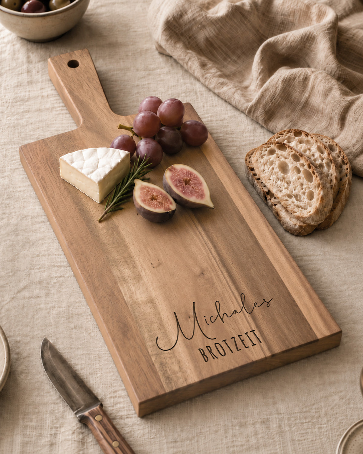 Schneidebrett „Brotzeit“ personalisiert Gravur