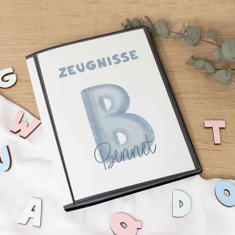 Zeugnismappe "Buchstabe" DIN A4
