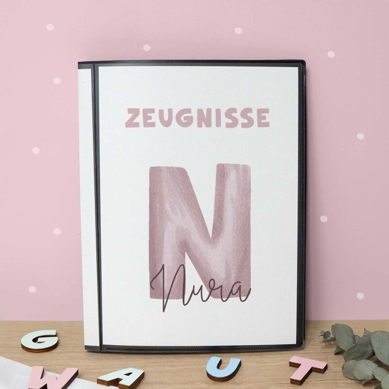 Zeugnismappe "Buchstabe" DIN A4