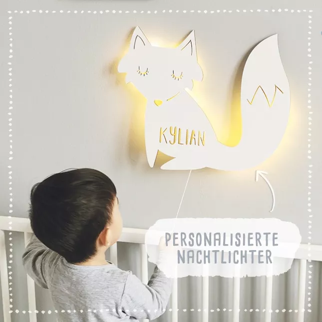 Personalisierte Nachtlichter für Kinder